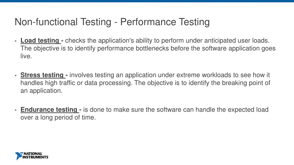 non functional testing performance testing