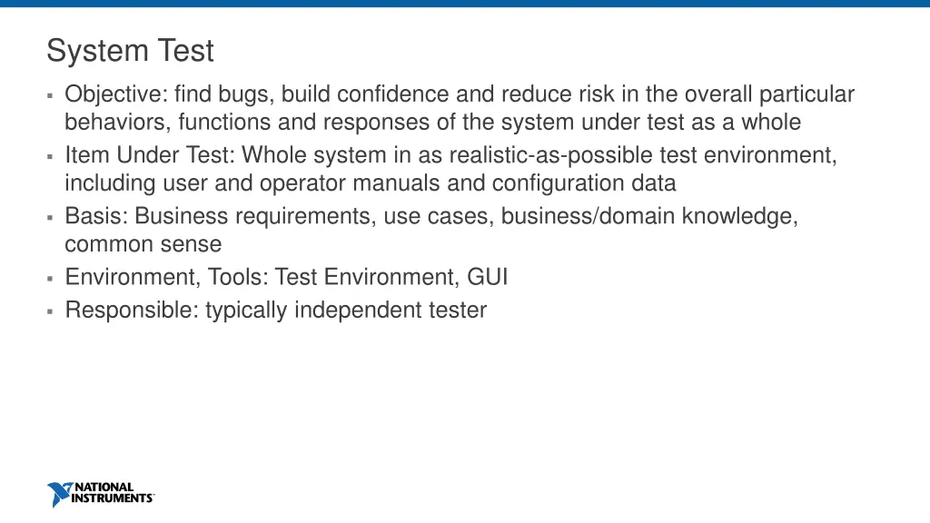 system test