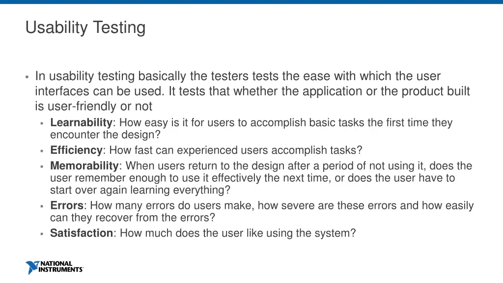usability testing