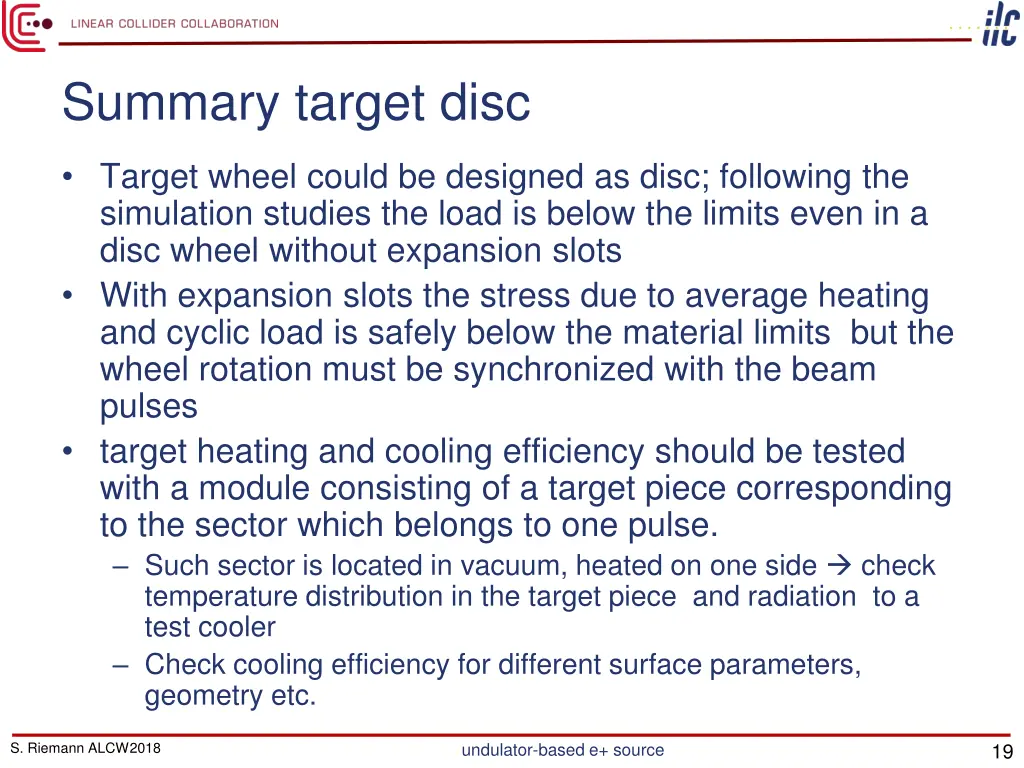 summary target disc