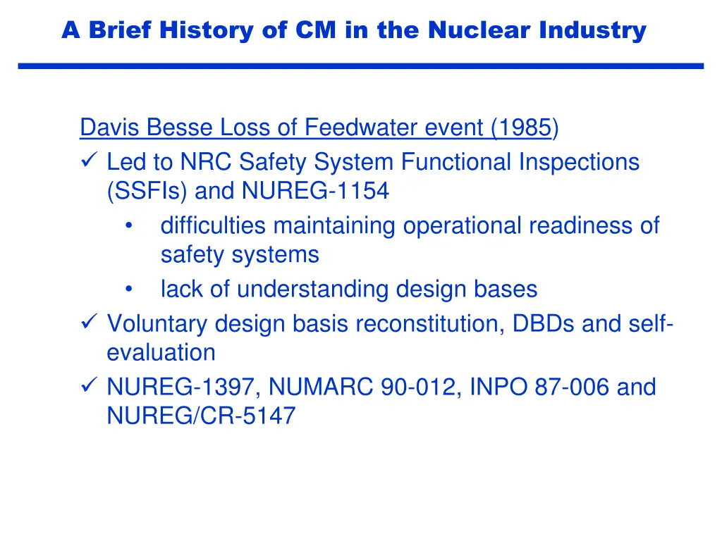 a brief history of cm in the nuclear industry 5