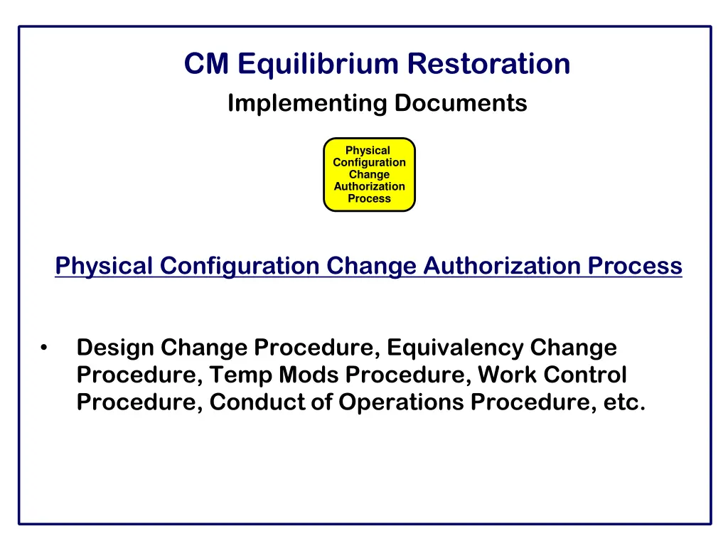 cm equilibrium restoration implementing documents 2