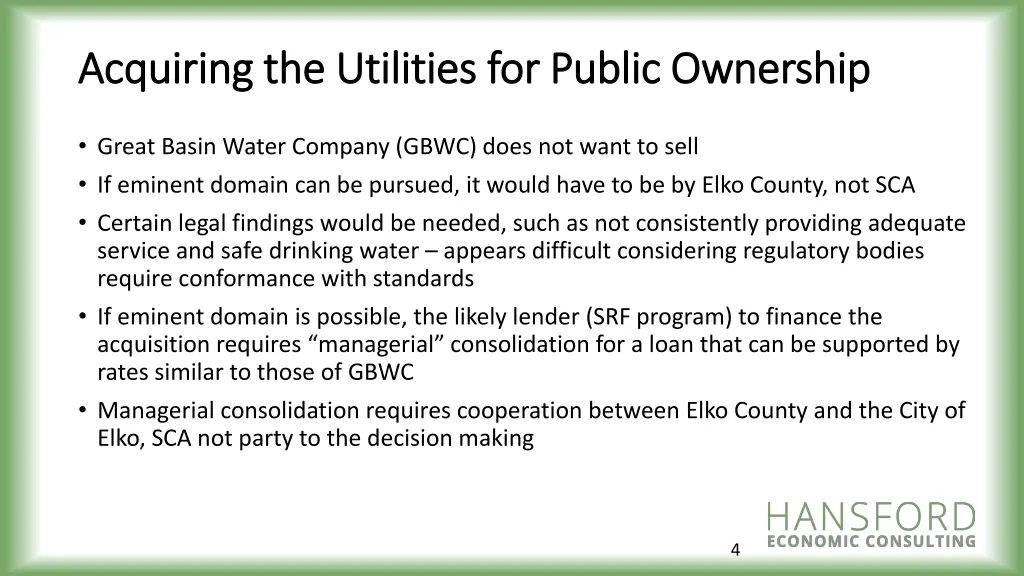 acquiring the utilities for public ownership