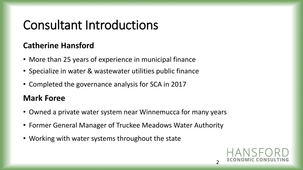 consultant introductions consultant introductions