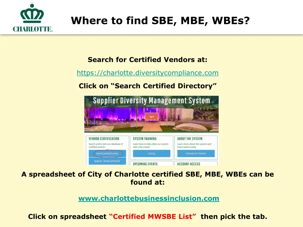 where to find sbe mbe wbes