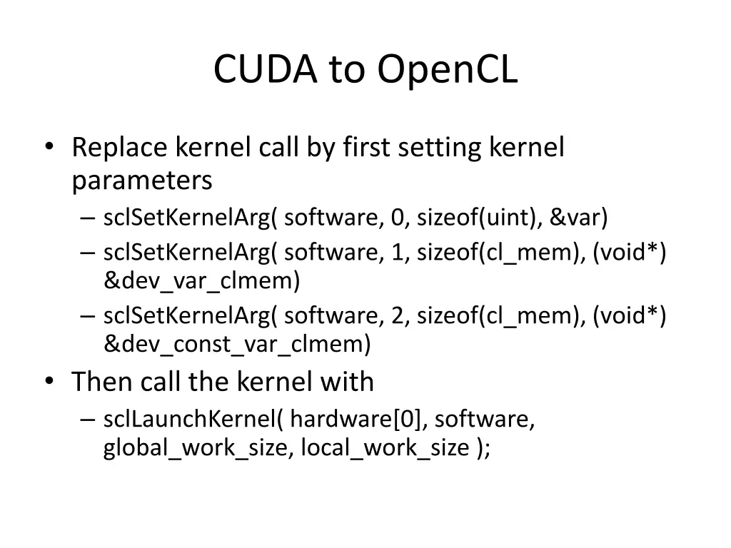 cuda to opencl 1