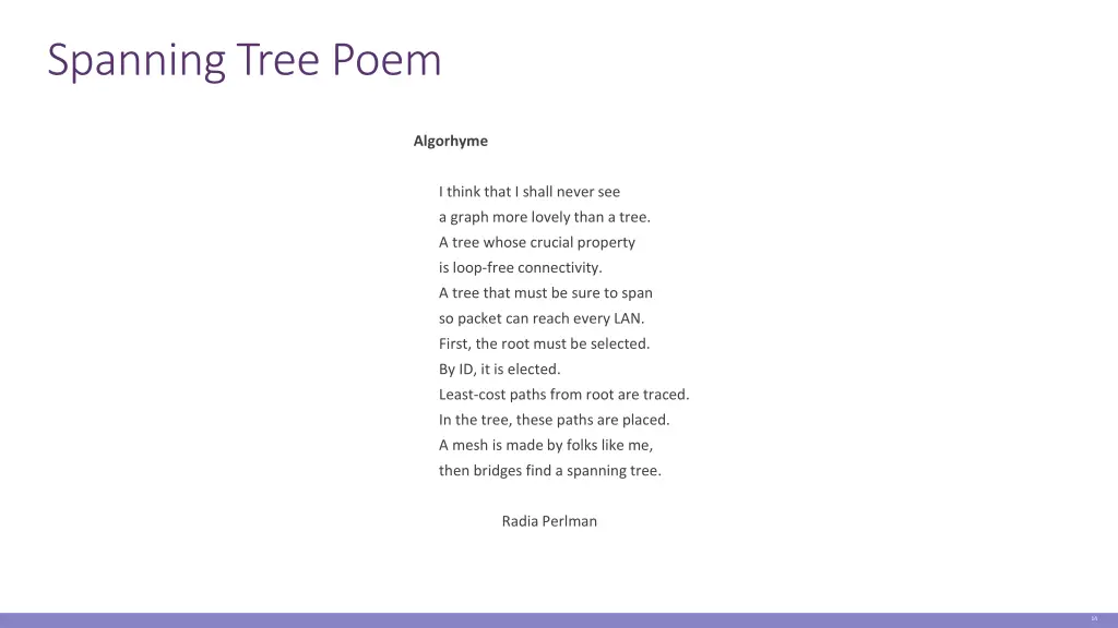 spanning tree poem