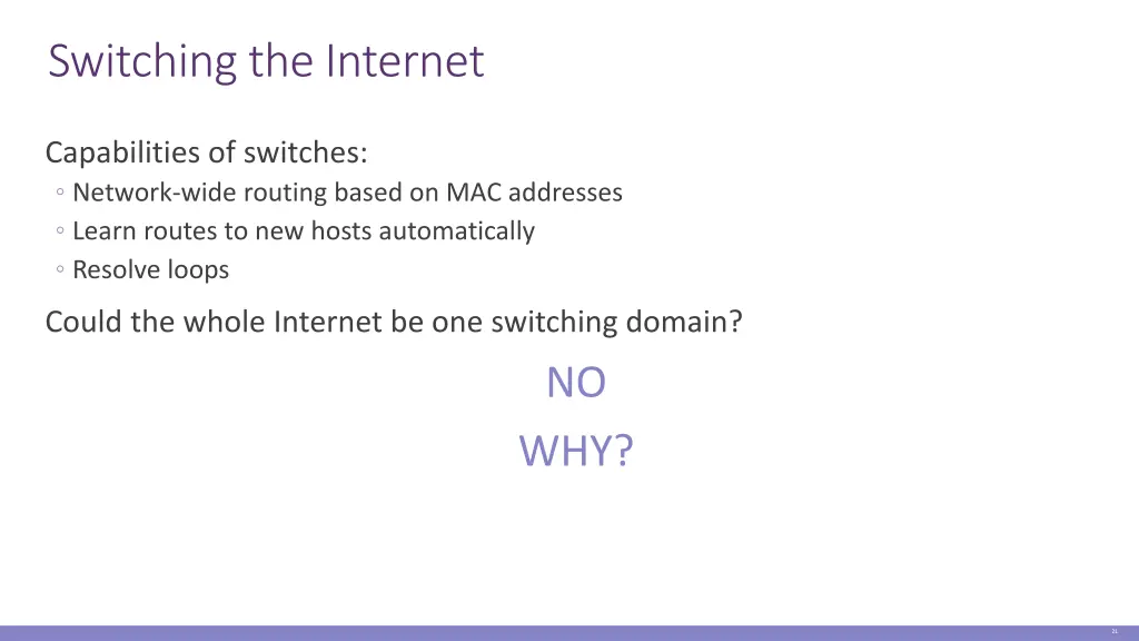 switching the internet