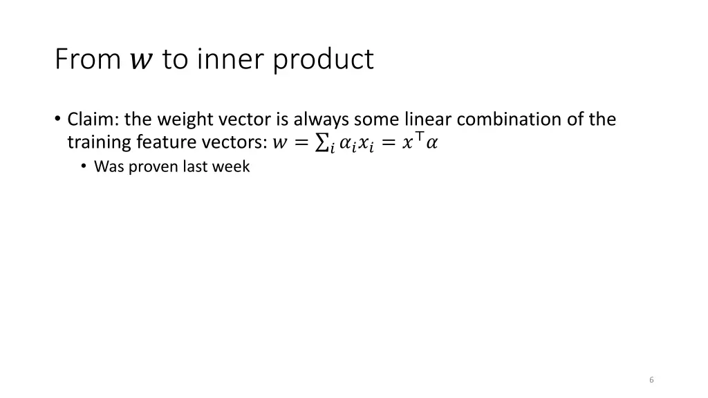 from to inner product