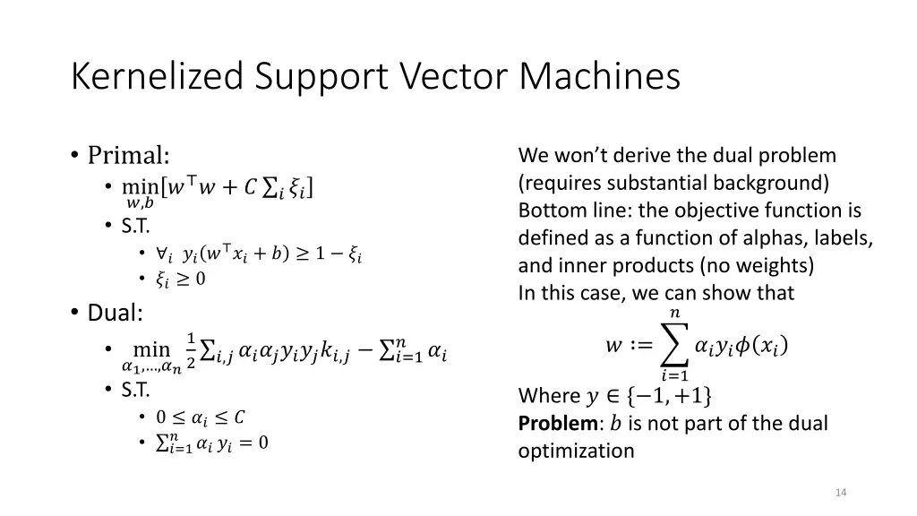 kernelized support vector machines 1