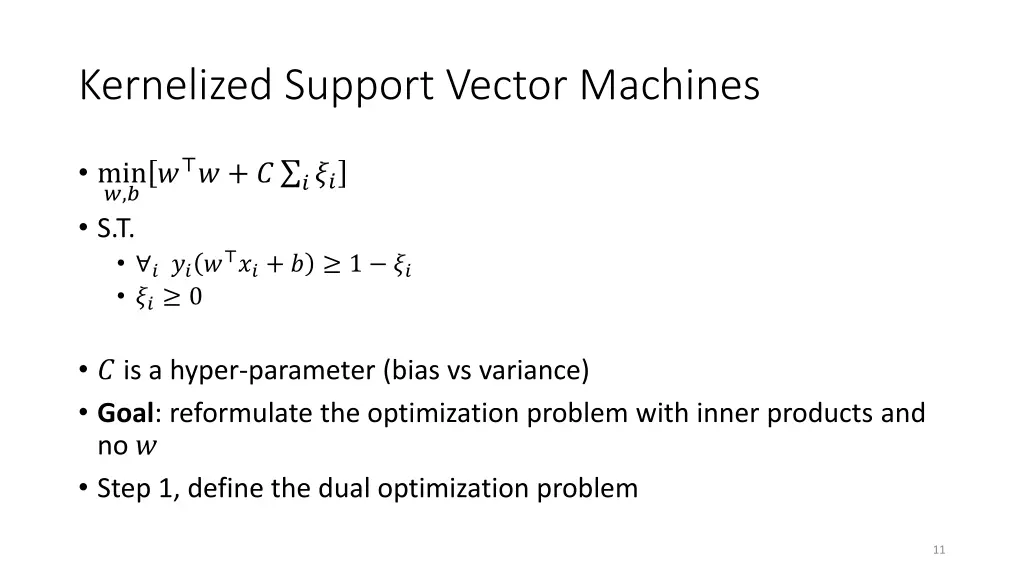 kernelized support vector machines