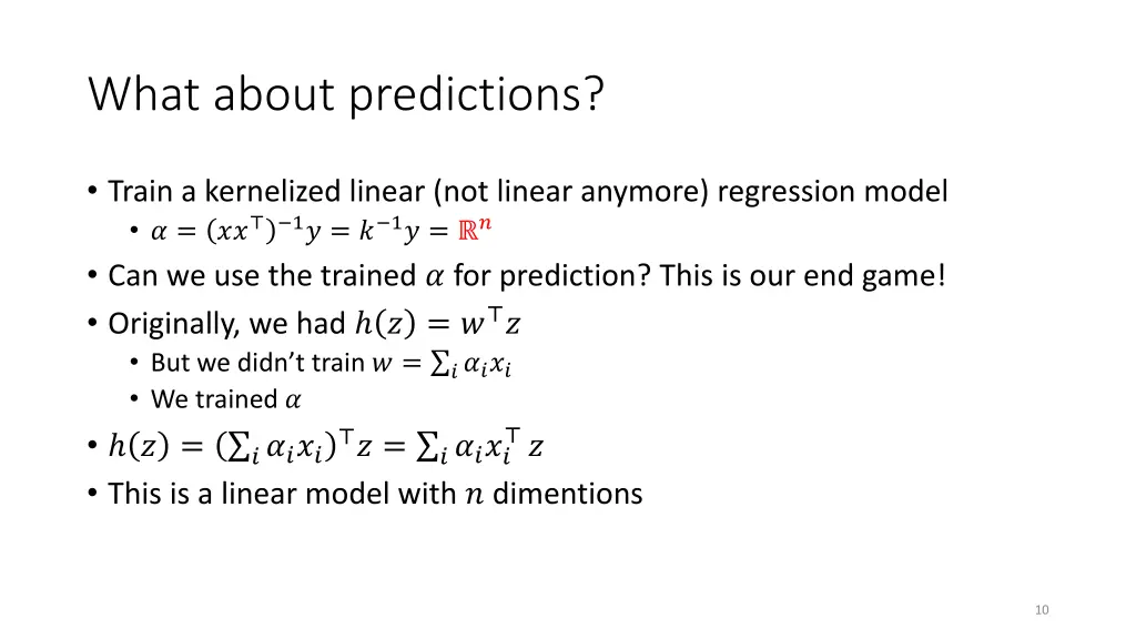 what about predictions