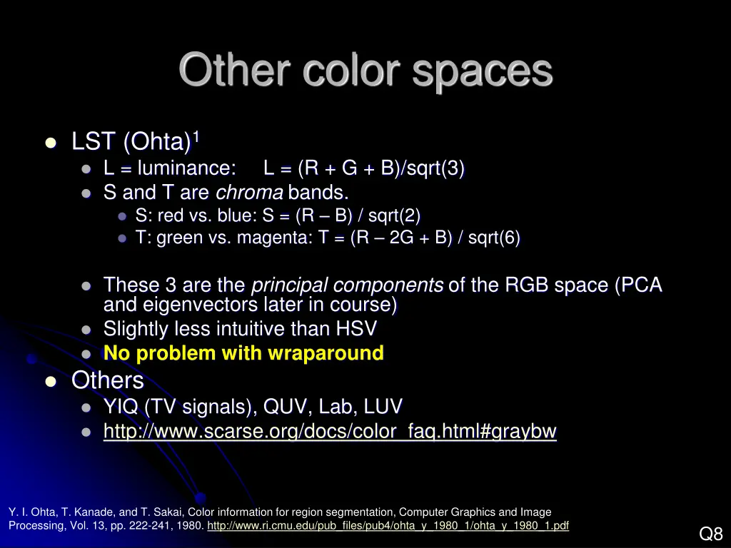 other color spaces