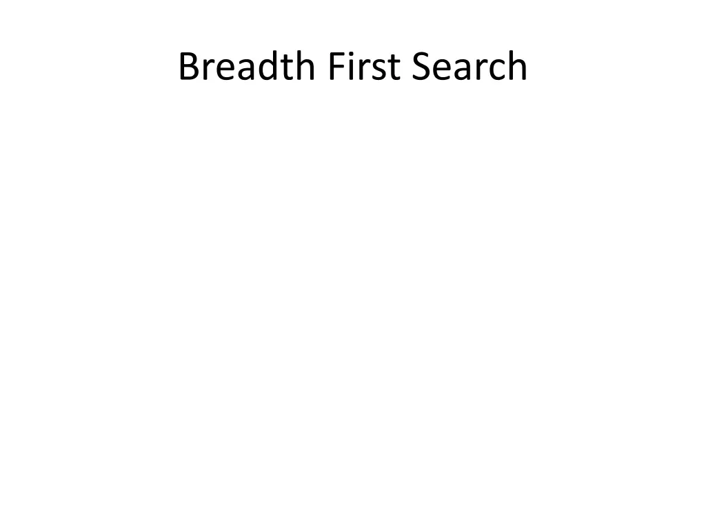 breadth first search