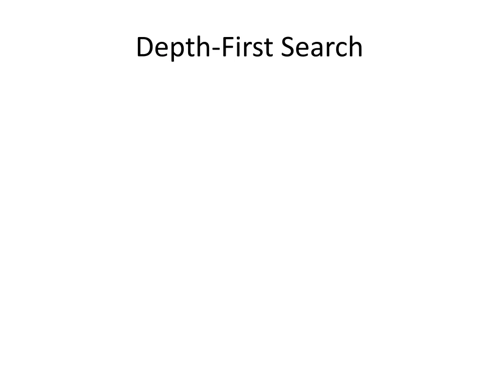 depth first search