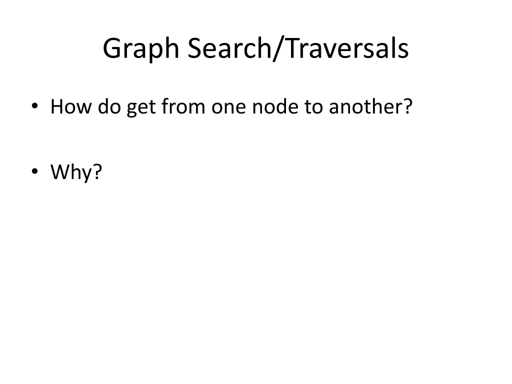 graph search traversals