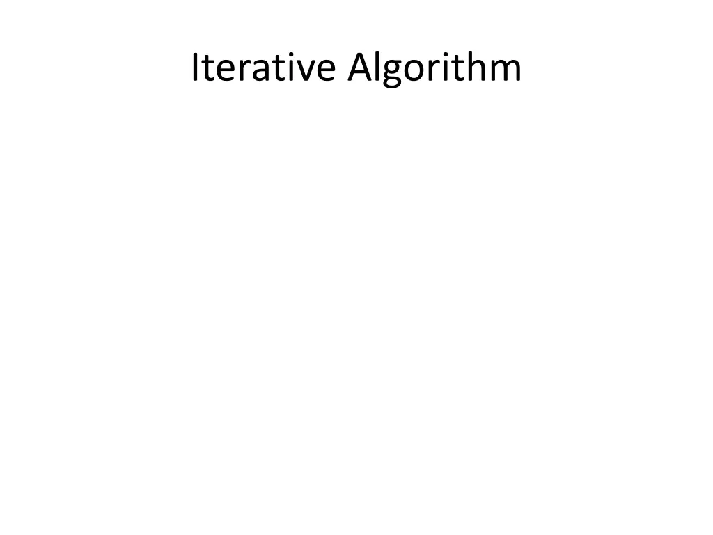iterative algorithm