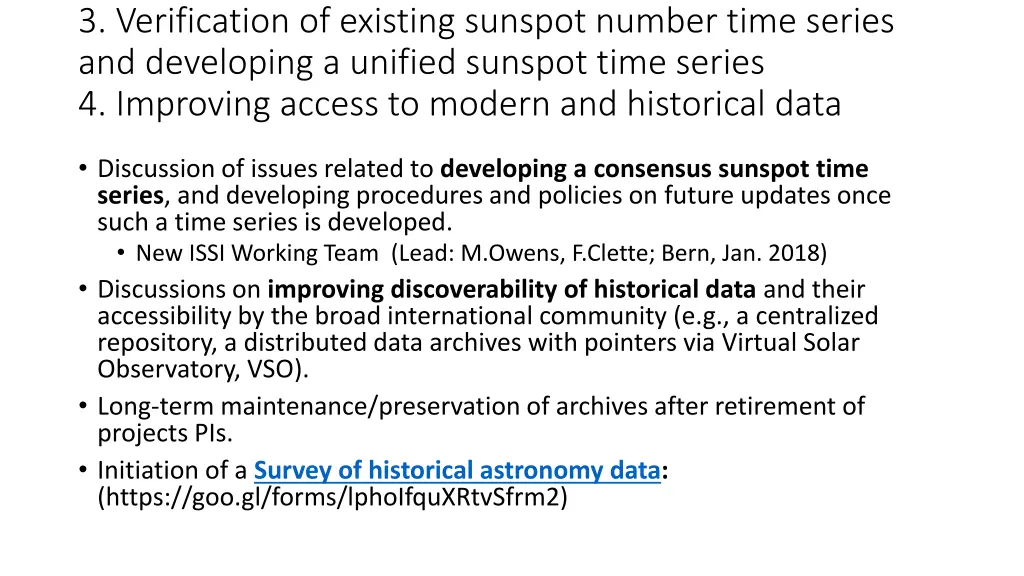 3 verification of existing sunspot number time