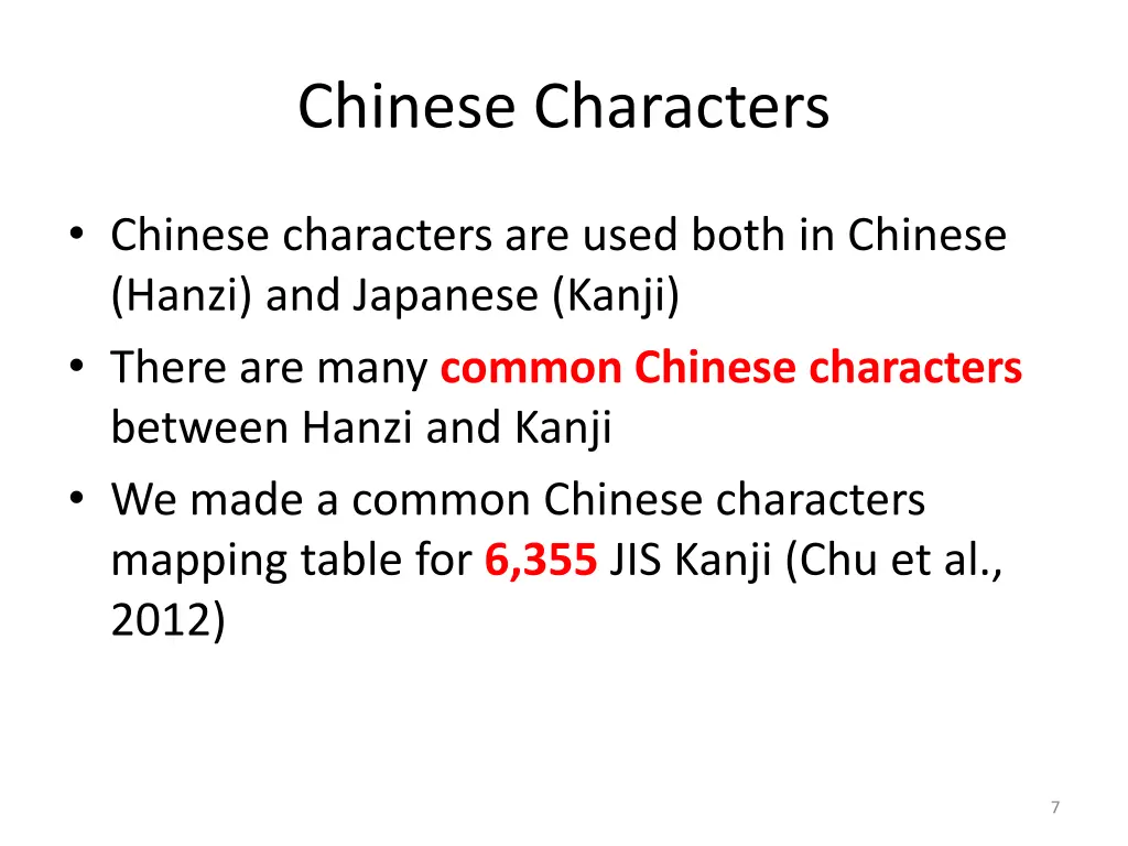 chinese characters