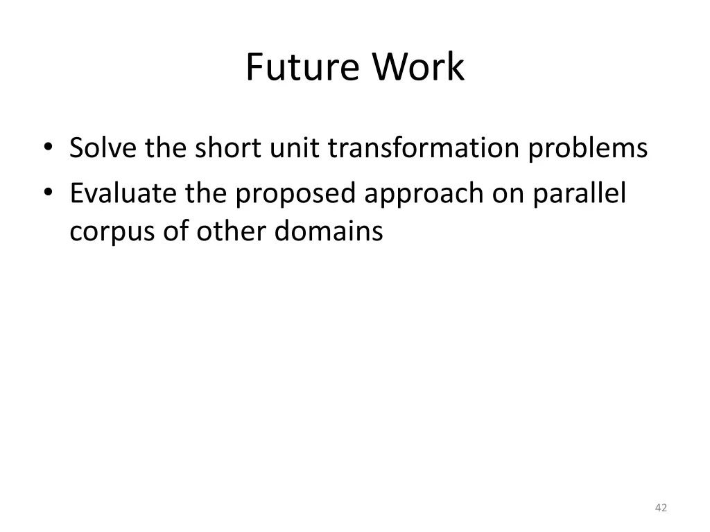 future work