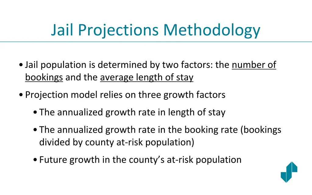 jail projections methodology