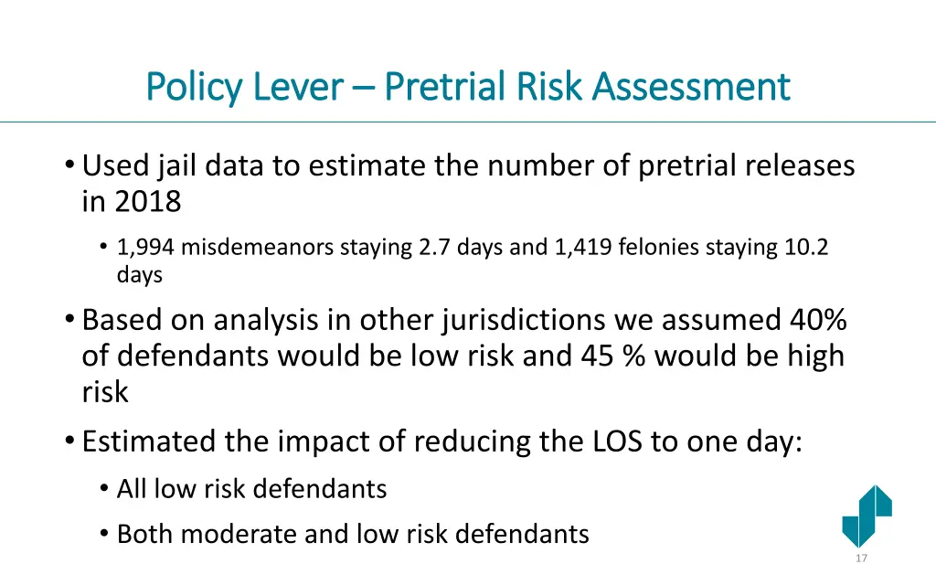 policy lever policy lever pretrial risk