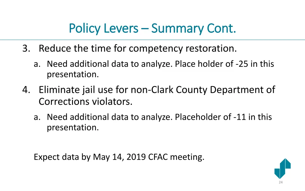 policy levers policy levers summary cont summary
