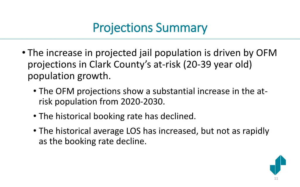 projections summary projections summary