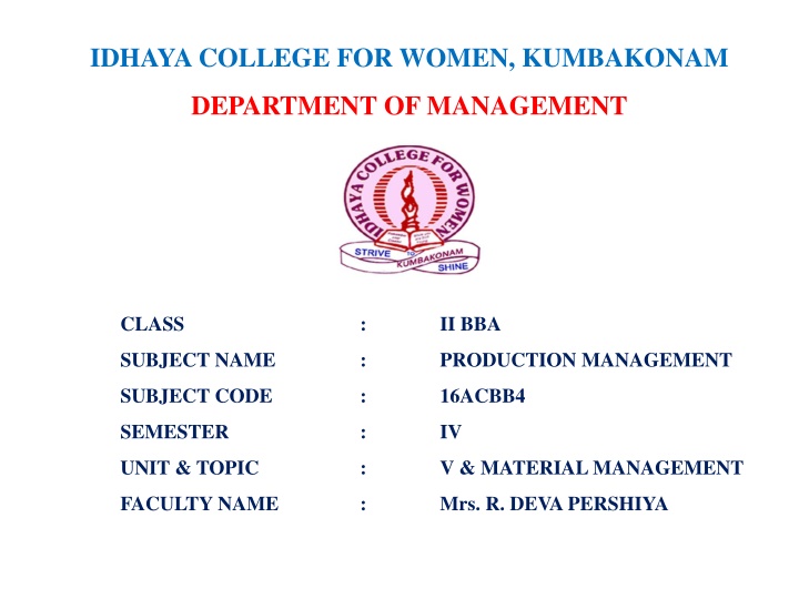 idhaya college for women kumbakonam