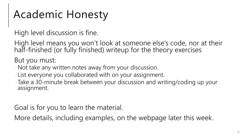 academic honesty