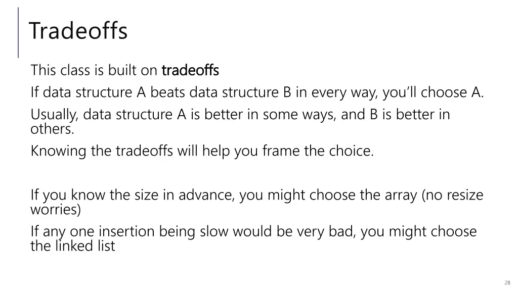 tradeoffs 2