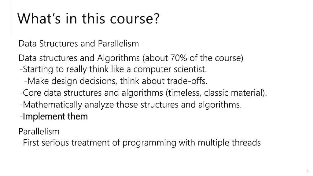 what s in this course