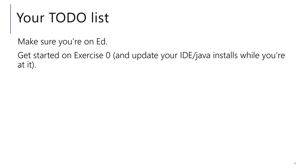 your todo list