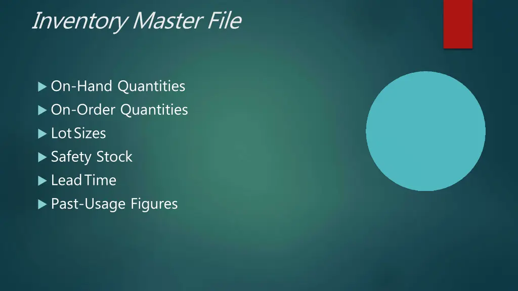 inventory master file
