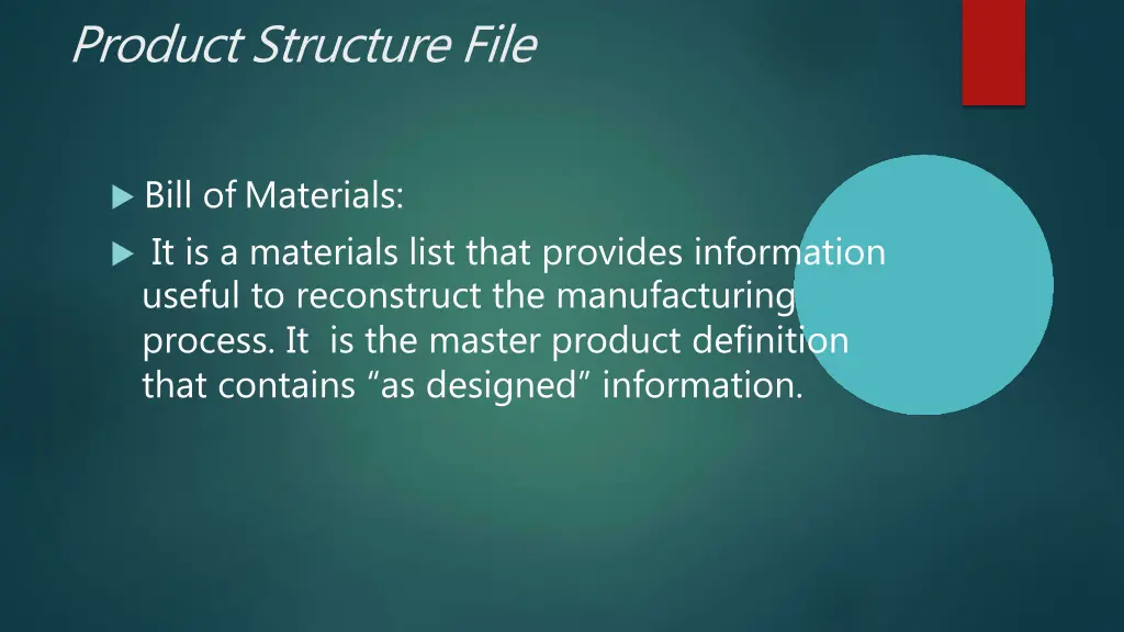 product structure file