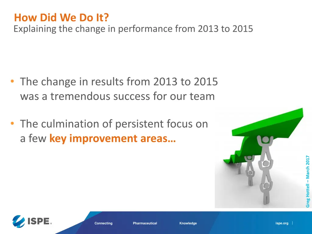 how did we do it explaining the change