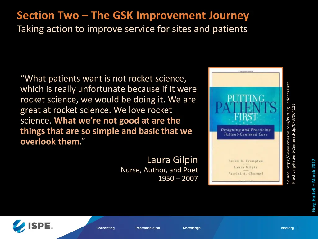 section two the gsk improvement journey taking