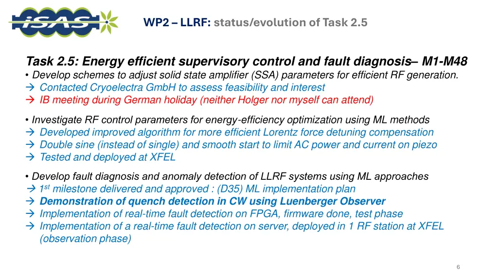 wp2 llrf status evolution of task 2 5