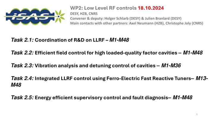 wp2 low level rf controls 18 10 2024 desy