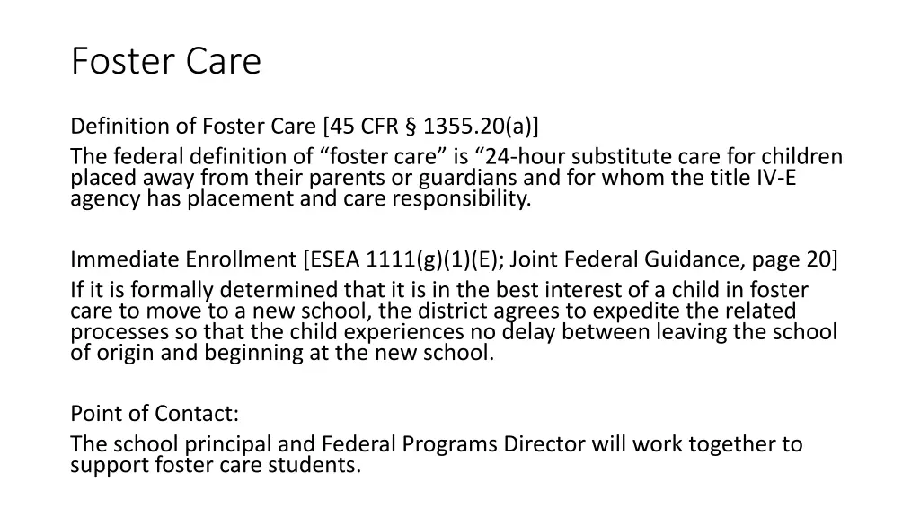 foster care