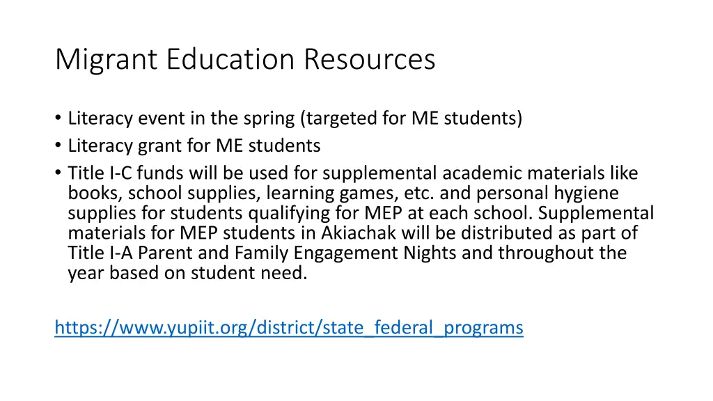 migrant education resources