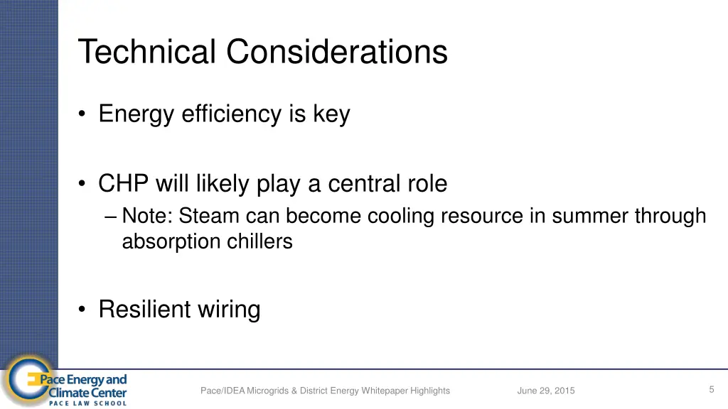 technical considerations