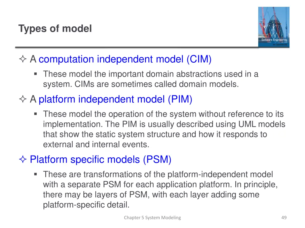 types of model