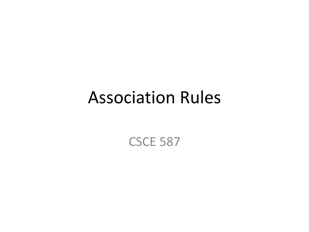 association rules