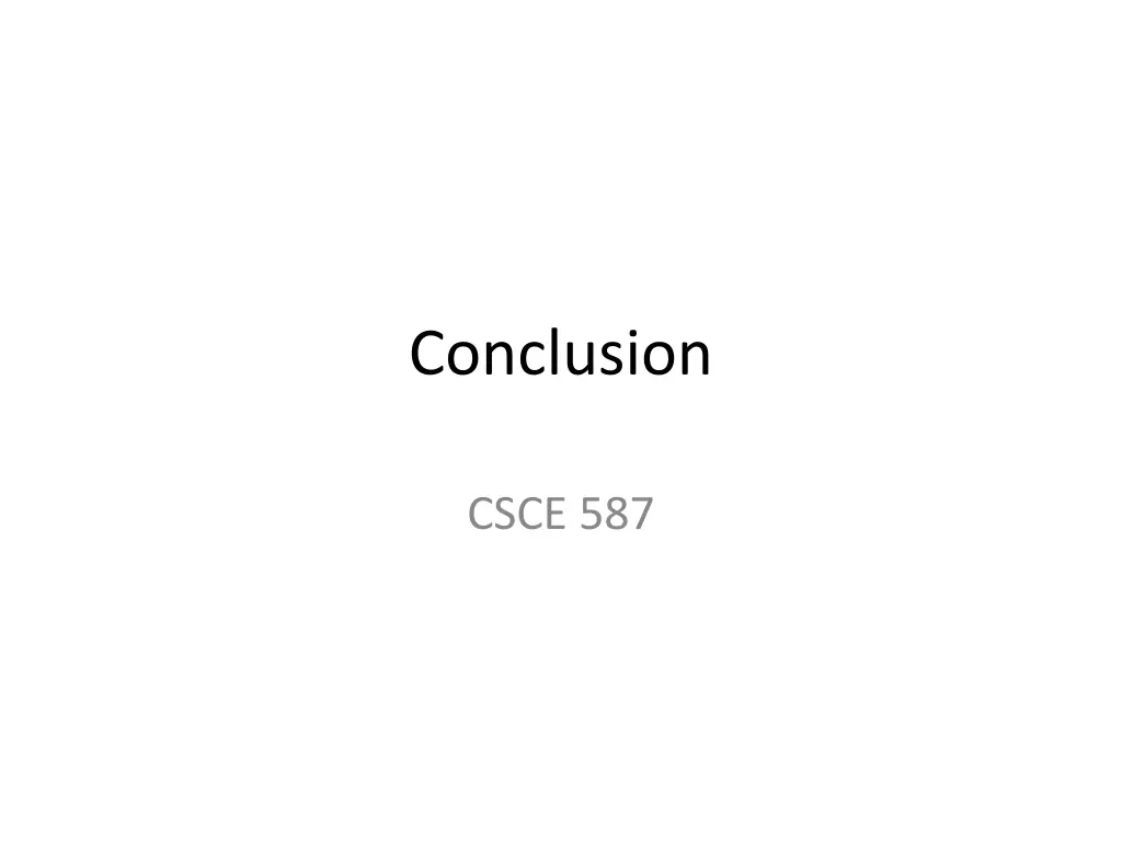conclusion