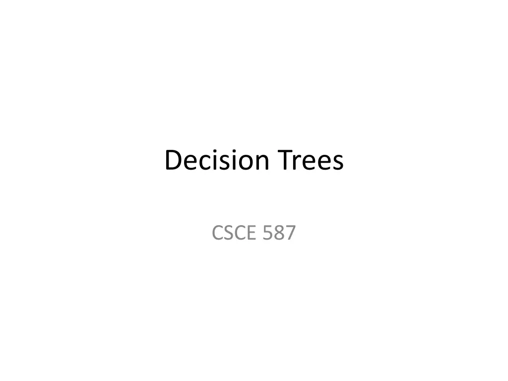 decision trees