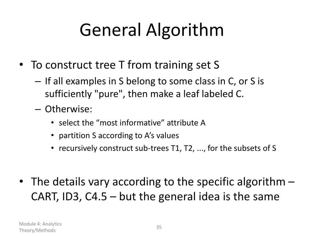 general algorithm