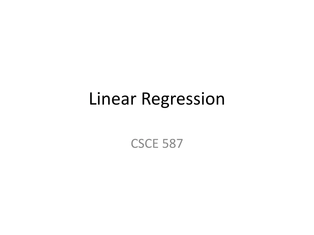 linear regression