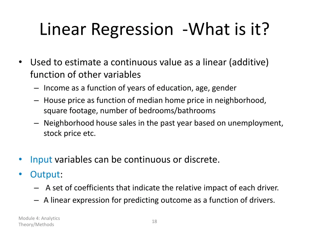 linear regression what is it