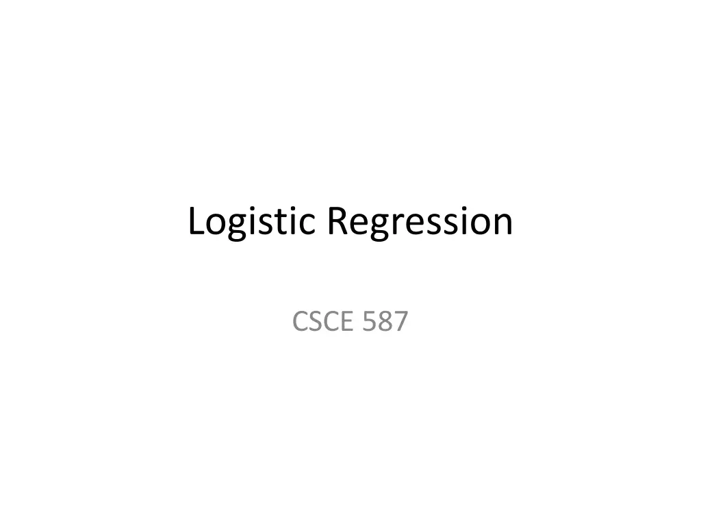 logistic regression